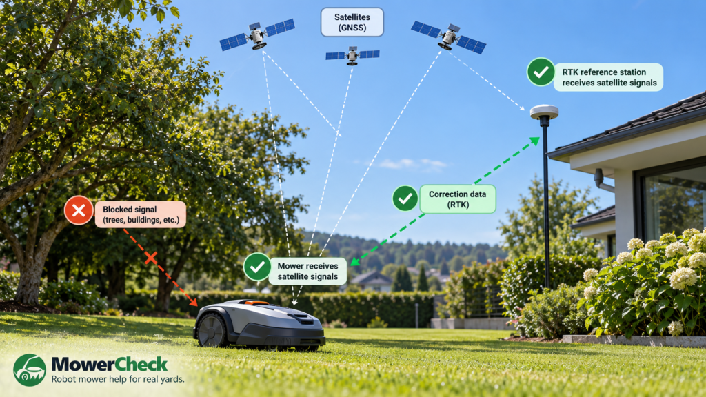 Robot Mower Losing RTK or GPS Signal?